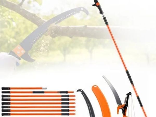 Manual Pole Saw, 2.2-8.2 m Extendable Tree Pruner, - Main image