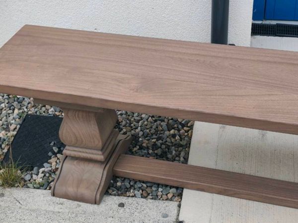 200cm Vintage Ash Dining Bench Like New - Main image