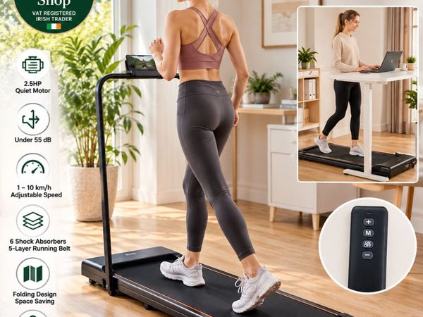 2-in-1 Folding Walking Pad Treadmill – Home & Offi - Main image
