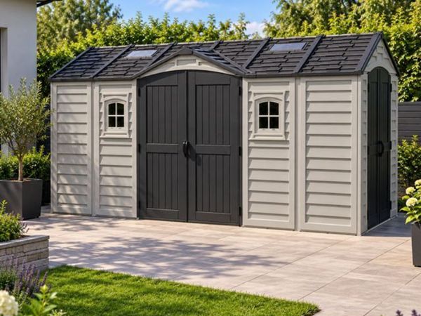 15x8 APEX PRO PLUS VINYL GARDEN SHEDS- - Main image
