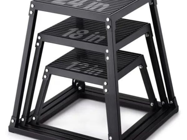 Plyometric Jump Boxes, 12/18/24 Inch Plyo Box, Pla - Main image