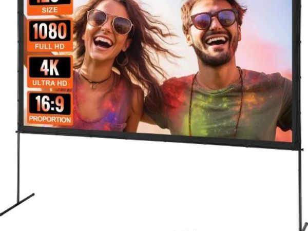 Projector Screen with Stand, 120 inch - Main image