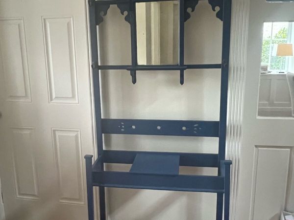 Vintage Style Navy Blue Wooden Hall Stand - Main image