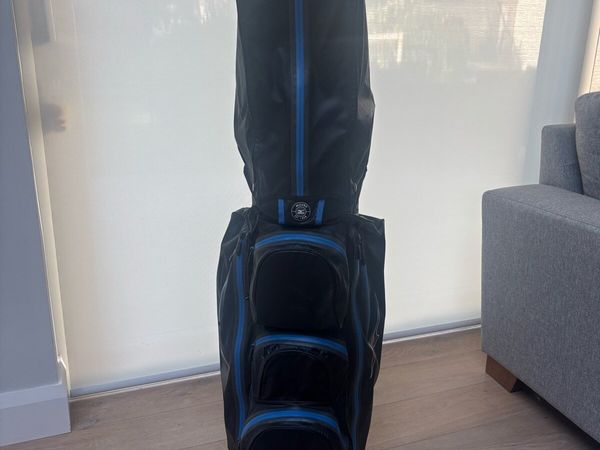 Mizuno waterproof golf bag black/blue colour way - Main image