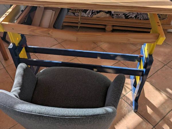 Adjustable study desk with swivel chair - Main image