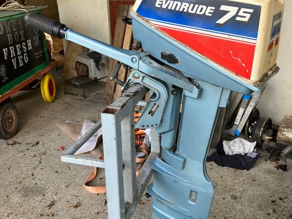 EVINRUDE 7.5 HP OUTBOARD LONG SHAFT - Main image