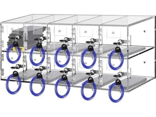 Cell Phone Storage Locker, 10 Slots Acrylic Materi - Main image