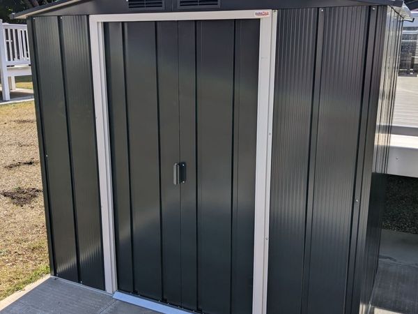 6x4 ECO Steel Garden Shed – Anthracite Grey - Main image