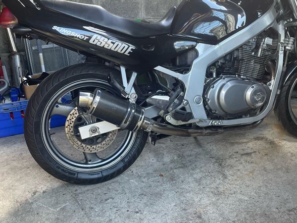 GS500 Delkevic exhaust - Main image