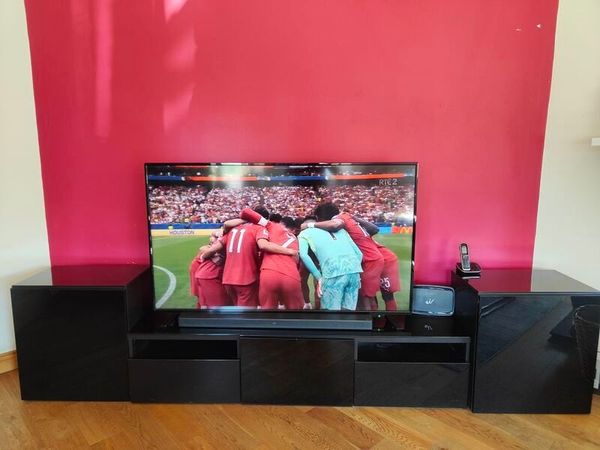65" Toshiba 4K TV + LG Soundbar + Stand & Cabinets - Main image
