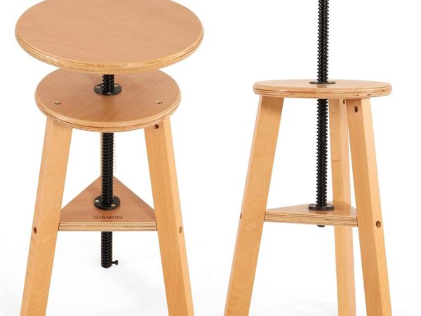 Wooden Drafting Stool 19-26" Adjustable Height - Main image