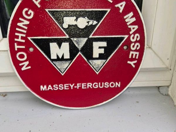 Nothing pulles like massey cast iron sign - Main image
