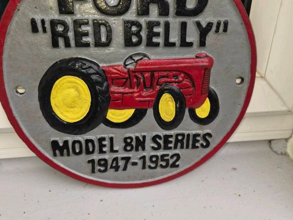 Ford  red  belly  cast iron sign - Main image
