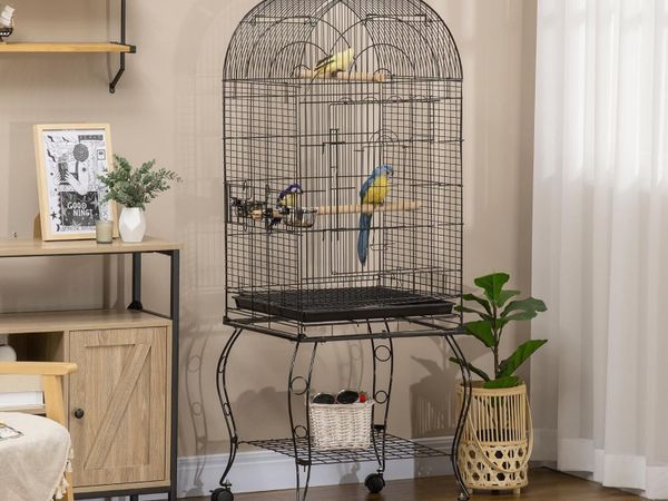 Bird Cage with Wheels and Feeding Station 137cm - Main image