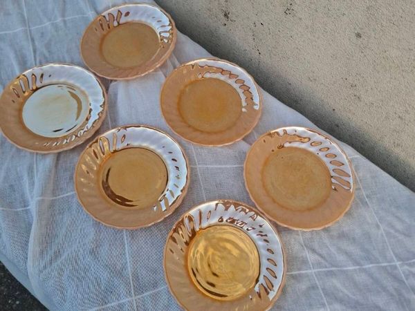6 fire king sides plates - Main image