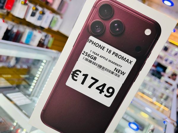 😍iPhone 18 promax 256GB new 1 year apple warranty - Main image