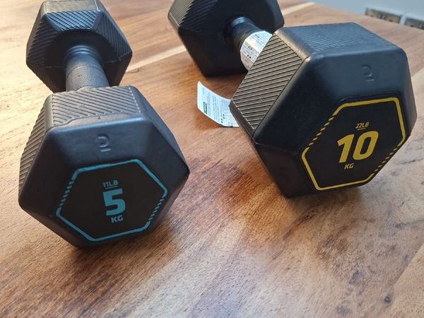 Decathlon Corength Hex Dumbbells – 5 kg & 10 kg - Main image