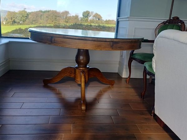 Oval Dining Table with Glass top - Main image
