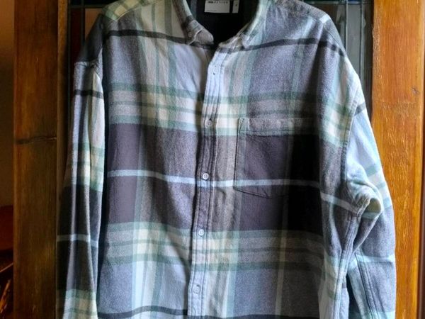 Asos design shirt. Flannel with Gray's And blues, - Main image