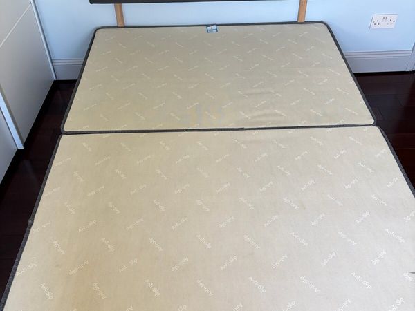 Fabric divan double bed with storage - Main image