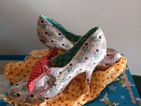 Irregular Choice Tea & Cakes Bunny Bow Shoes - Main image