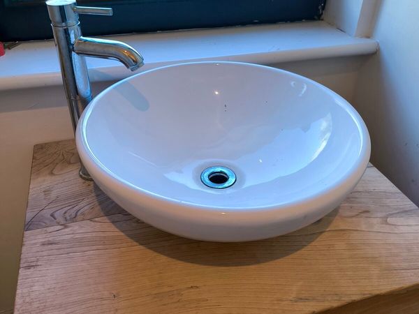 Sink with solid wood counter top - Main image