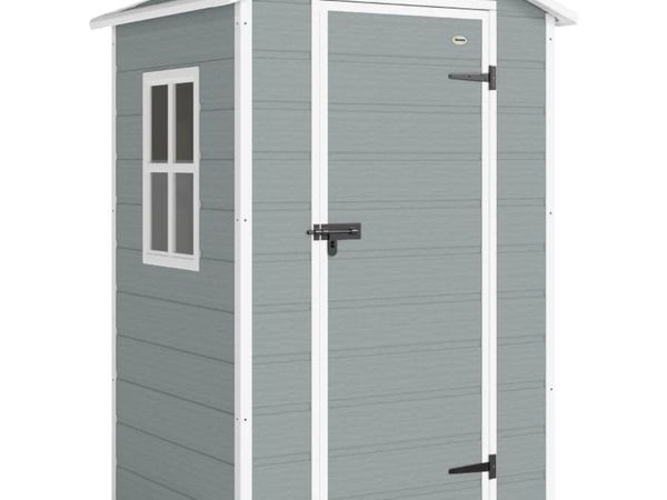 4 x 3 ft Plastic Garden Shed with Floor, Outdoor S - Main image