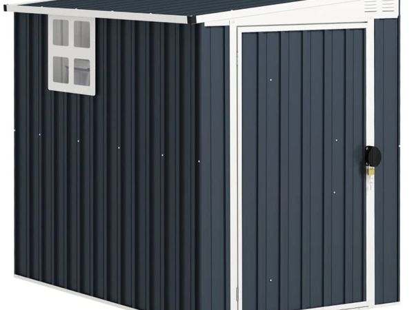 4 x 6ft Lean to Garden Metal Shed, Outdoor Storage - Main image