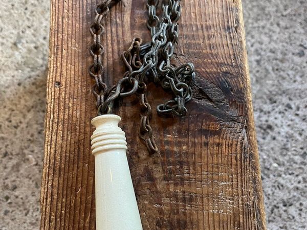 Antique Toilet Pull handle and Chain - Main image