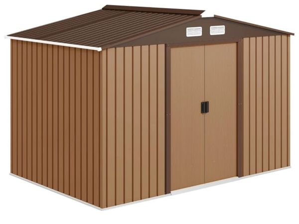 9 x 6FT Outdoor Garden Roofed Metal Storage Shed T - Main image