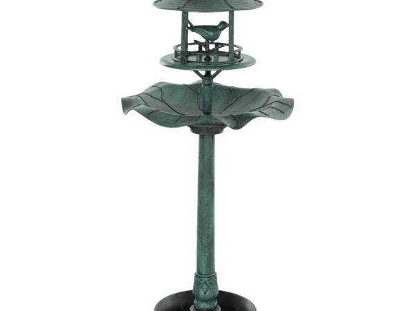 3-in-1 Garden Bird Bath, Freestanding Birdbath wit - Main image