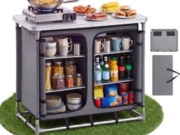 Camping Storage Cabinet, Outdoor Portable - Main image