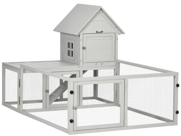 Indoor Rabbit Hutch, Guinea Pig Cage, with Slide-O - Main image