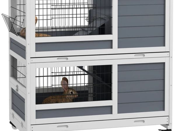 Double Deckers Guinea Pig Cage, Indoor Rabbit Hutc - Main image