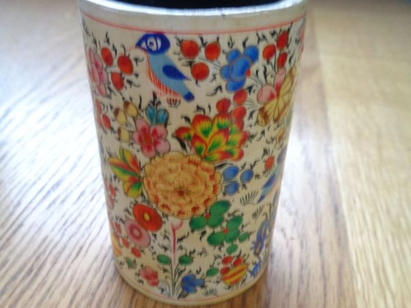 Vintage Indian Paper Mache Container for Sale - Main image