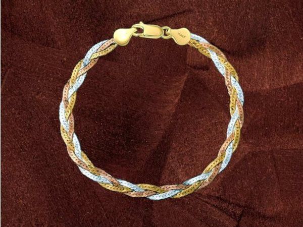 Vintage Italian 18K Gold & 925 Silver Bracelet - Main image