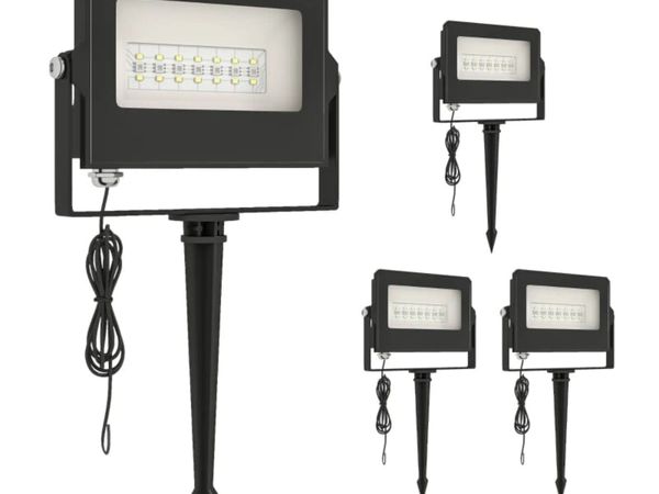 32W LED Floodlights, Linkable 4-Pack Landscape Lig - Main image