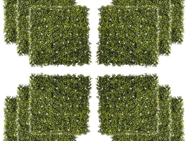 12PCS Artificial Boxwood Wall Panels 50cm x 50cm G - Main image