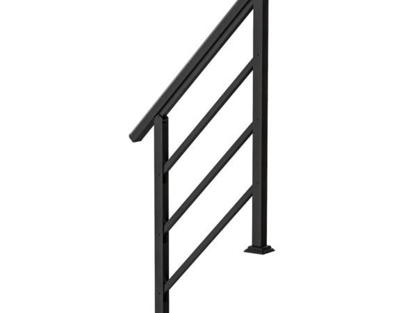 Outdoor Stair Railing for 1 to 3 Steps, Metal Stai - Main image