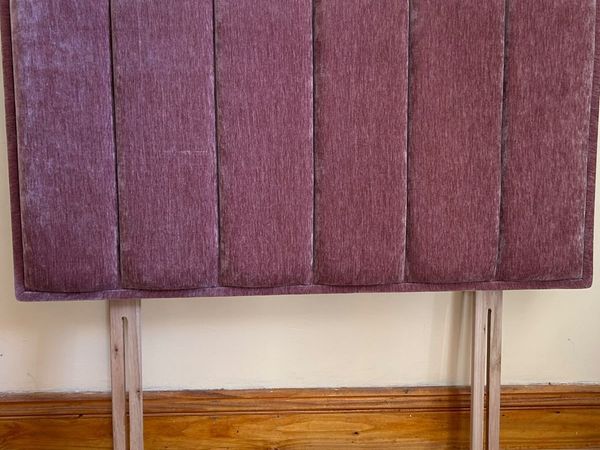 Pink velvet headboard - Main image