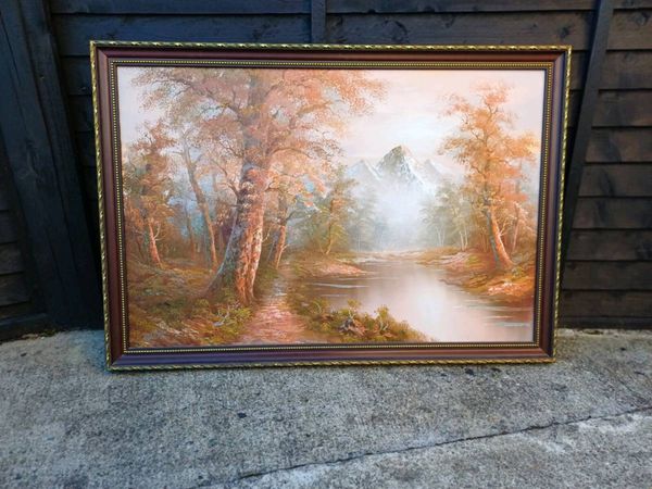 Vintage Roger Brown Oil On Canvas Painting - Main image