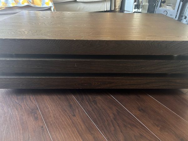 Dark Wood Tiered Coffee Table - Main image