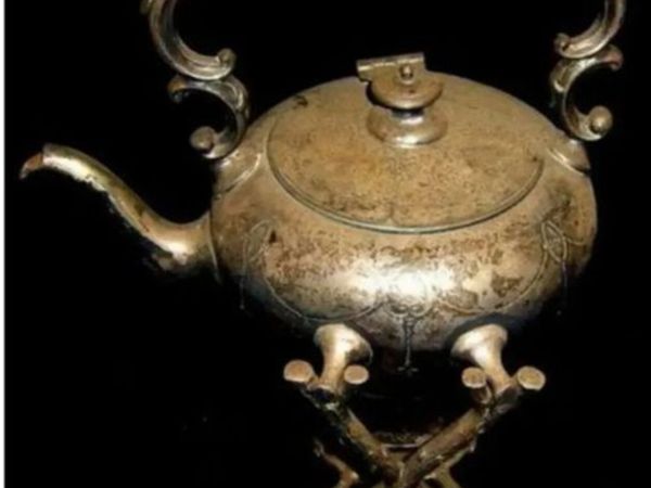 Antique Victorian Silver Spirit Kettle/Twig Stand - Main image