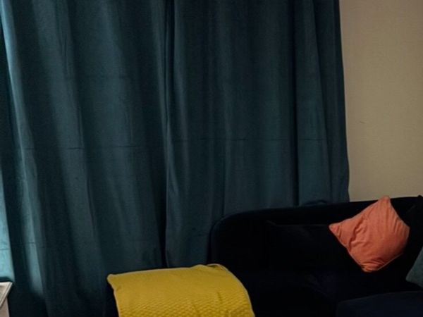 Stunning Suede Teal Curtains - Main image