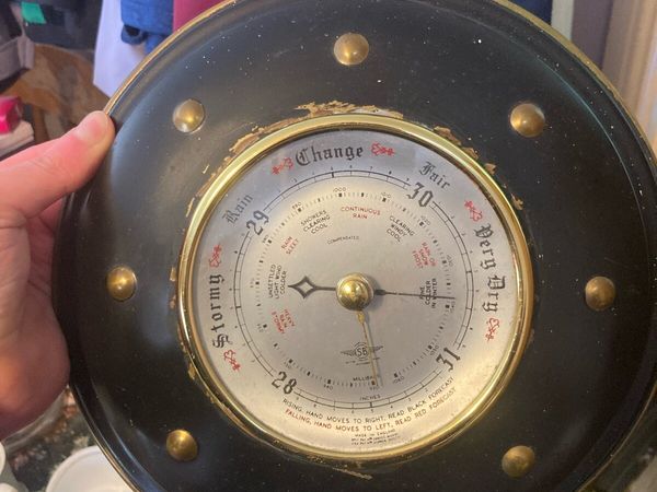 Vintage barometer free postage - Main image