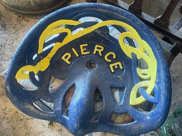 Vintage Pierce Tractor Seat - Cast Iron - Main image