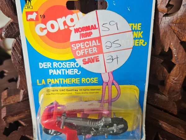Corgi 1970's Pink Panther Motorbike - Main image