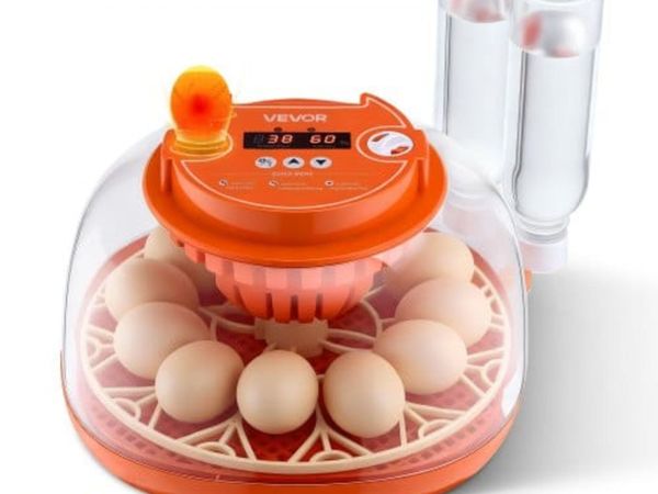 12 Egg Incubator, Automatic Egg Turner with LED Ca - Main image