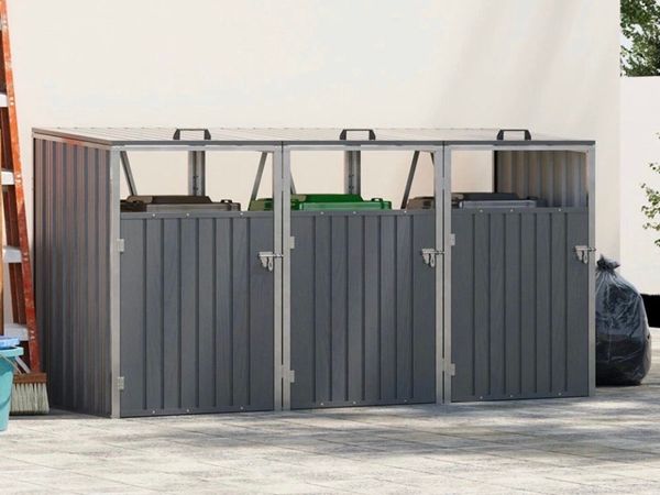 Metal Wheelie Bin Shelter Storage Shed NEW - Main image