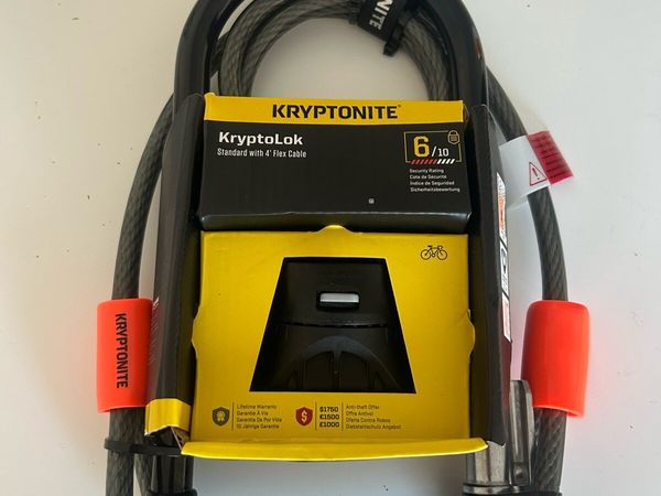 Bike lock (Kryptonite + 4ft Cable) New in box - Main image